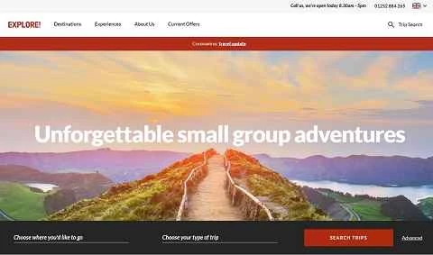 英国のグローバル旅行代理店の公式サイトをご覧ください