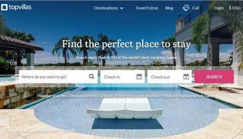 米国の高級ヴィラレンタルサービスプロバイダー、Top Villas。