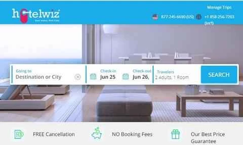 世界中のホテルをオンライン予約できるHotelwiz公式サイト