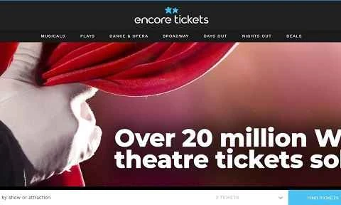 Encore Tickets は、アトラクションや劇場公演の英国公式チケット販売プラットフォームです。