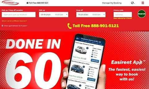 米国のレンタカーサービスプロバイダー、Easirent。