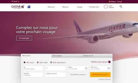 カタール航空（BE）公式サイト