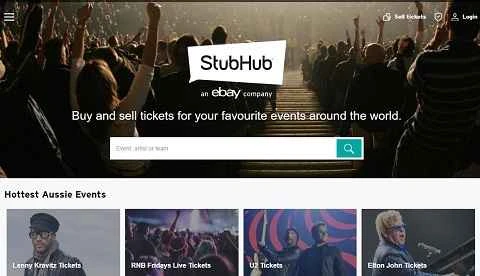 StubHub APACグローバルオンラインチケット予約プラットフォームウェブサイト