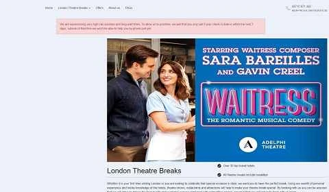 ロンドンの劇場とホテルのパッケージ専門家、ウエストエンドシアターブレイクの公式サイト。