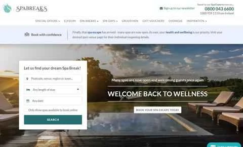 SpaBreaks公式サイト イギリスのスパ