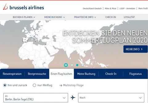 ブリュッセル航空（ドイツ）公式ウェブサイト