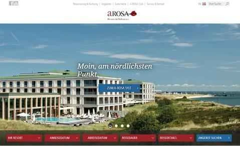 A-ROSAリゾート公式サイト（ドイツの旅行ウェブサイト）