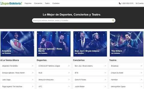 SuperBoletería公式サイト、スペインのオンラインエンターテイメントチケット予約
