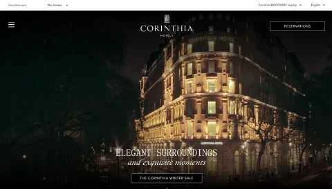 コリンシア（米国およびカナダ）の公式サイト、ヨーロッパのコリンシアホテル