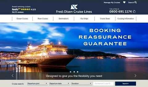 フレッド・オルセン・クルーズラインの公式サイト - 英国のクルーズ会社