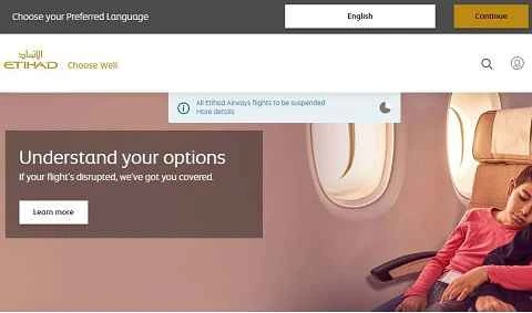 エティハド航空ポーランド公式ウェブサイト PL