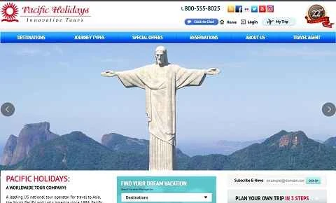 Pacific Holidaysの公式サイト - 有名なアメリカの旅行代理店