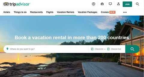 TripAdvisor レンタル - 中国 (米国トリップアドバイザーのウェブサイト)