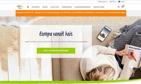 インターレイルオランダのウェブサイト NL ユーレイルパス