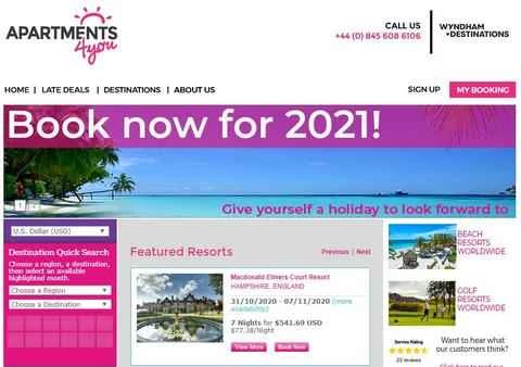 apartments4you 公式ウェブサイト 自炊式バケーションアパートメント