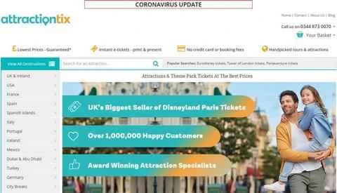 Attractiontix UKウェブサイト - 世界中のアトラクションのチケットを予約