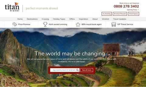 Titan Travel 公式サイト、英国を拠点とするエスコートホリデー旅行ウェブサイト。